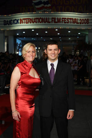 Lisa Stoll and Thomas Livezey on the Red Carpet at the 2008 Bangkok International Film Festival