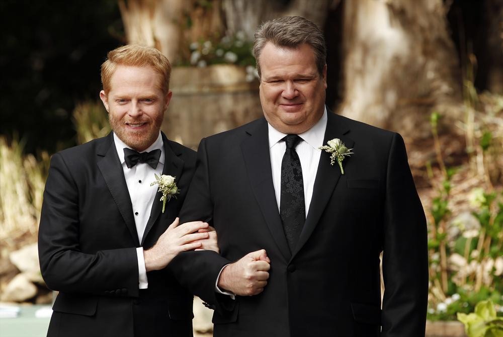 Still of Jesse Tyler Ferguson and Eric Stonestreet in Moderni seima (2009)