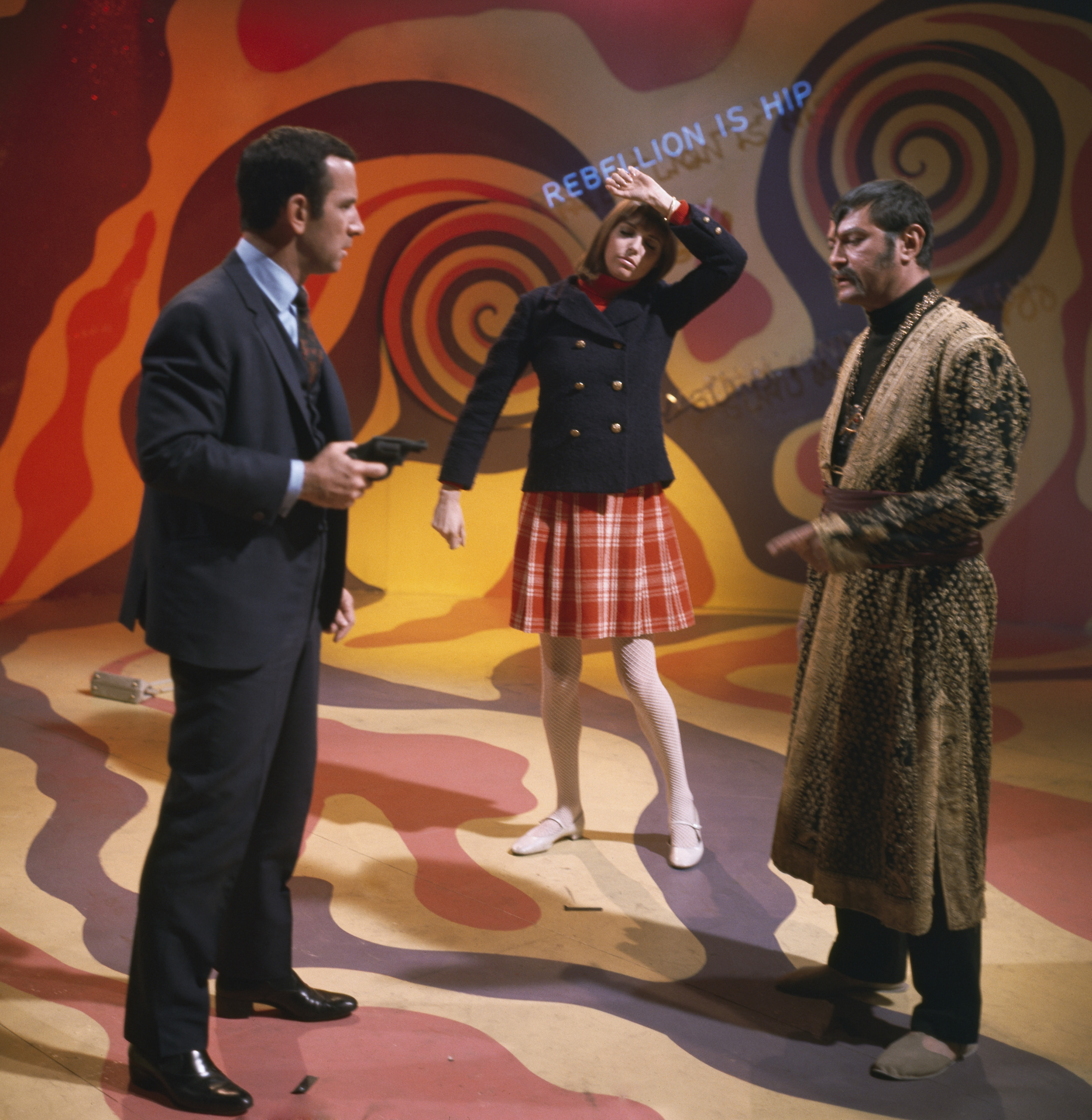 Still of Don Adams, Barbara Feldon and Larry Storch in Get Smart (1965)