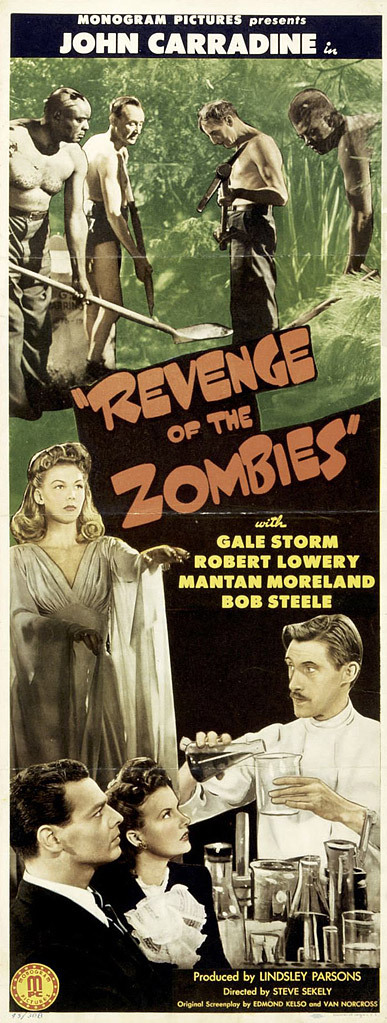 John Carradine, Robert Cherry, Robert Lowery and Gale Storm in Revenge of the Zombies (1943)