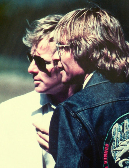 director Mark Stouffer (left) and John Denver (right) on location in Colorado