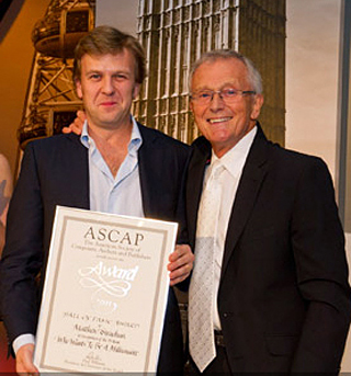Matthew Strachan and Roger Greenaway at the 2012 ASCAP Awards in London.