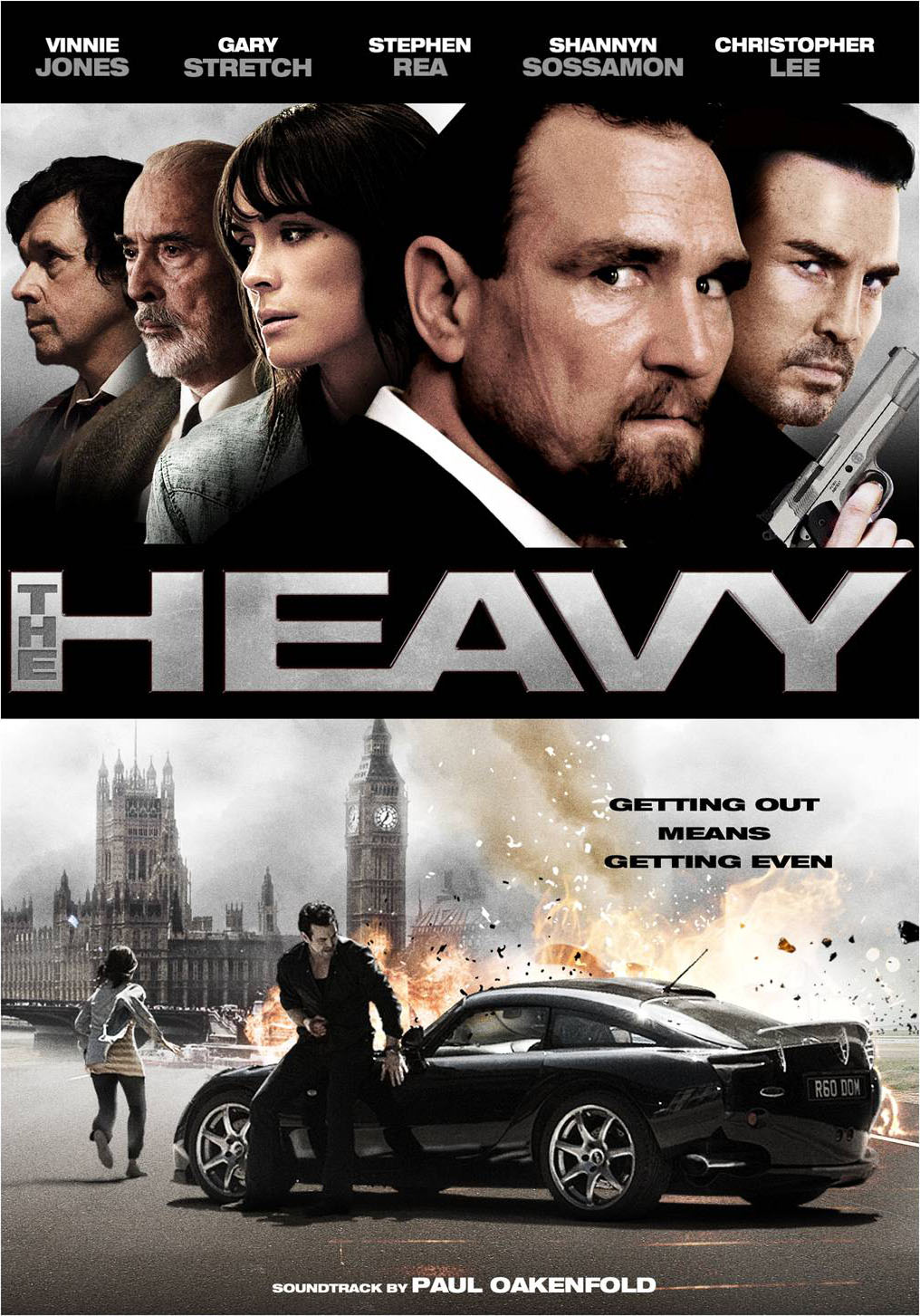 Christopher Lee, Vinnie Jones, Shannyn Sossamon and Gary Stretch in The Heavy (2010)