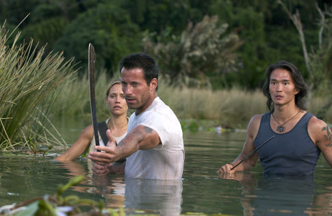 Still of Johnny Messner, KaDee Strickland and Karl Yune in Anacondas: The Hunt for the Blood Orchid (2004)