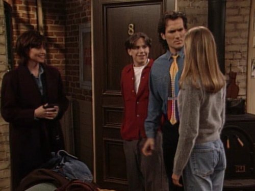 Still of Rosalind Allen, Anthony Tyler Quinn and Rider Strong in Boy Meets World (1993)