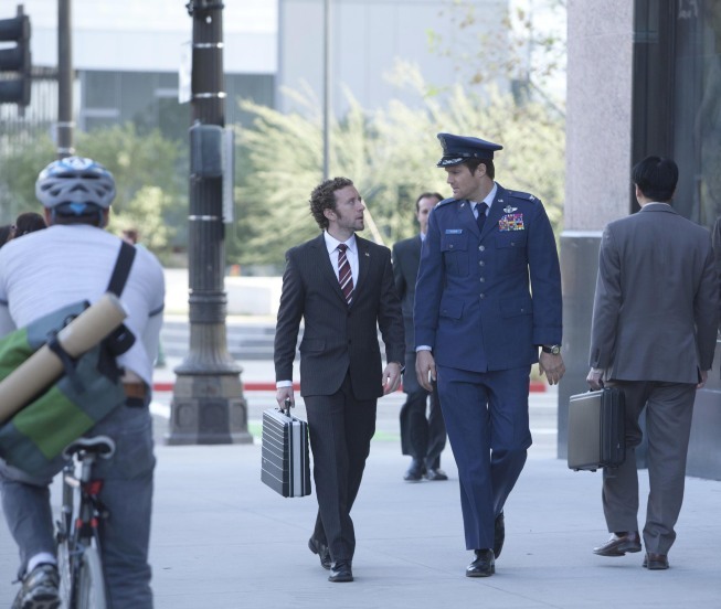 Still of Geoff Stults and T.J. Thyne in The Finder (2012)