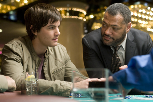 Still of Laurence Fishburne and Jim Sturgess in 21 (2008)