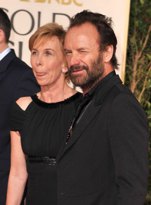 Sting and Trudie Styler at event of The 66th Annual Golden Globe Awards (2009)