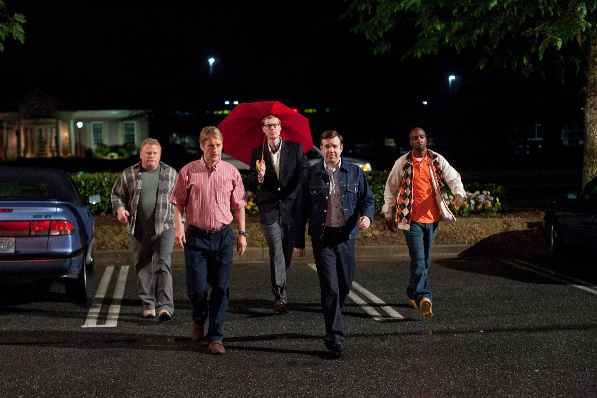 Still of Owen Wilson, Larry Joe Campbell, Stephen Merchant and Jason Sudeikis in Savaite be zmonu (2011)