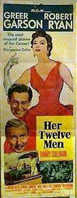 Greer Garson, Robert Ryan and Barry Sullivan in Her Twelve Men (1954)