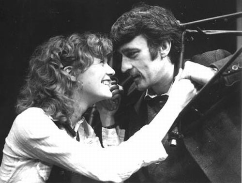 CHRIS SULLIVAN in Spokesong at Leicester Haymarket in 1981 with Eliza McCelland.