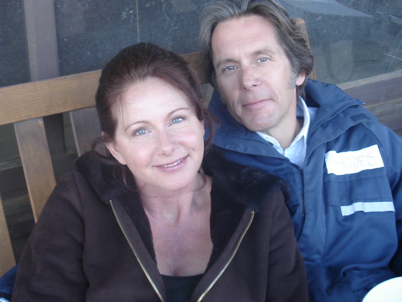 Gary Cole & Debra Sullivan on the set of Conspiracy