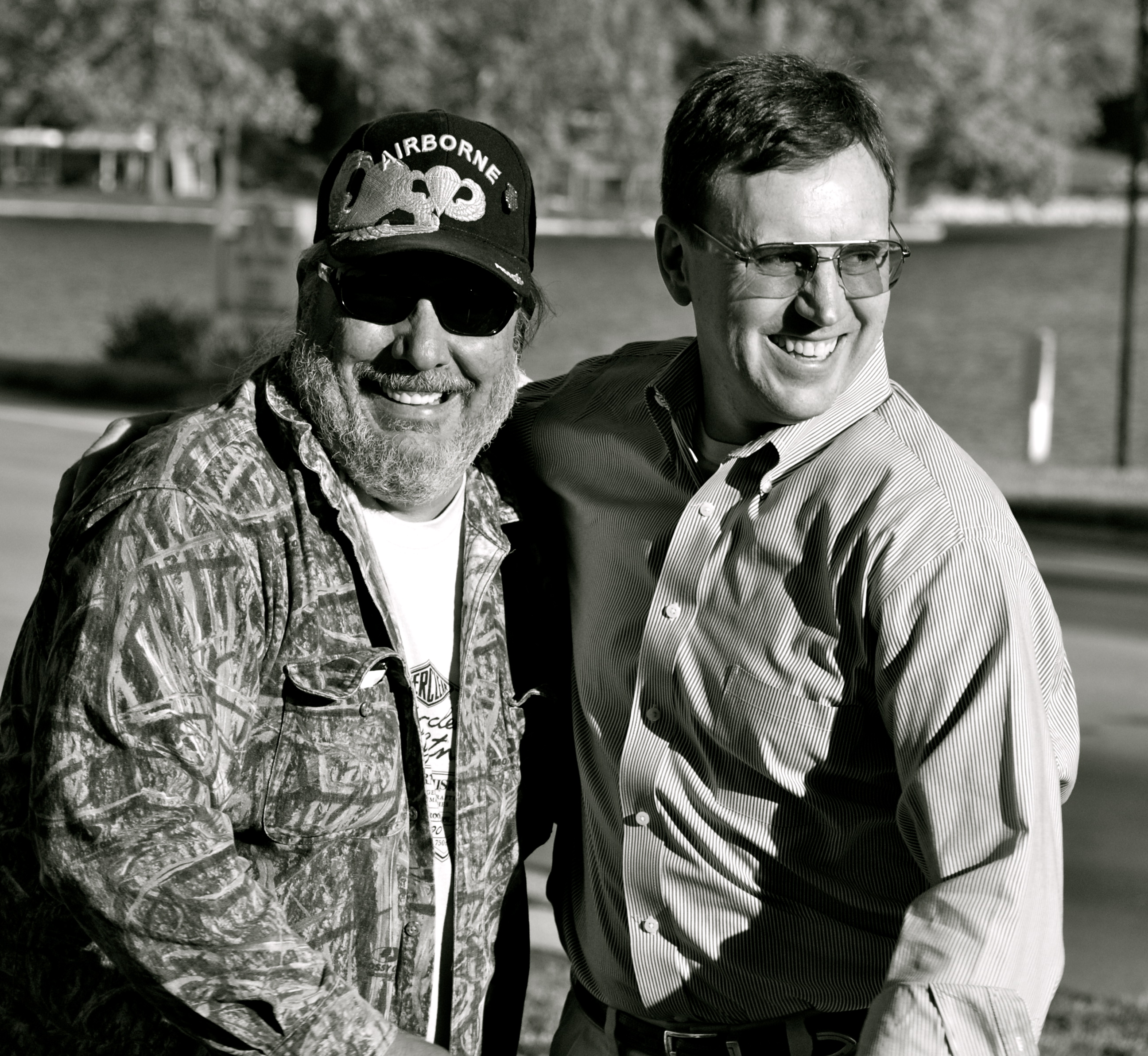 Ernie Cuevas and Perry D. Sullivan making Carolina Pines music album.