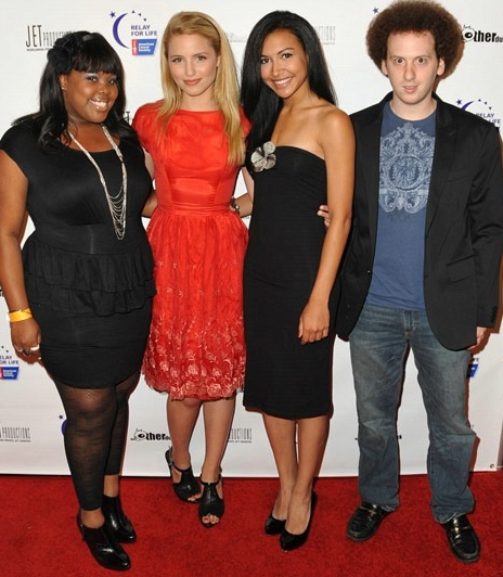Amber Riley, Dianna Agron, Naya Rivera and Josh Sussman arrive at Art4Life 3 To Benefit the American Cancer Society
