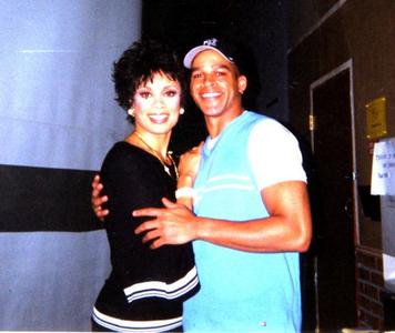 With Valarie Pettiford on the set of Half and Half