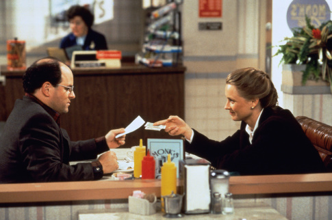 Still of Jason Alexander and Heidi Swedberg in Seinfeld (1989)
