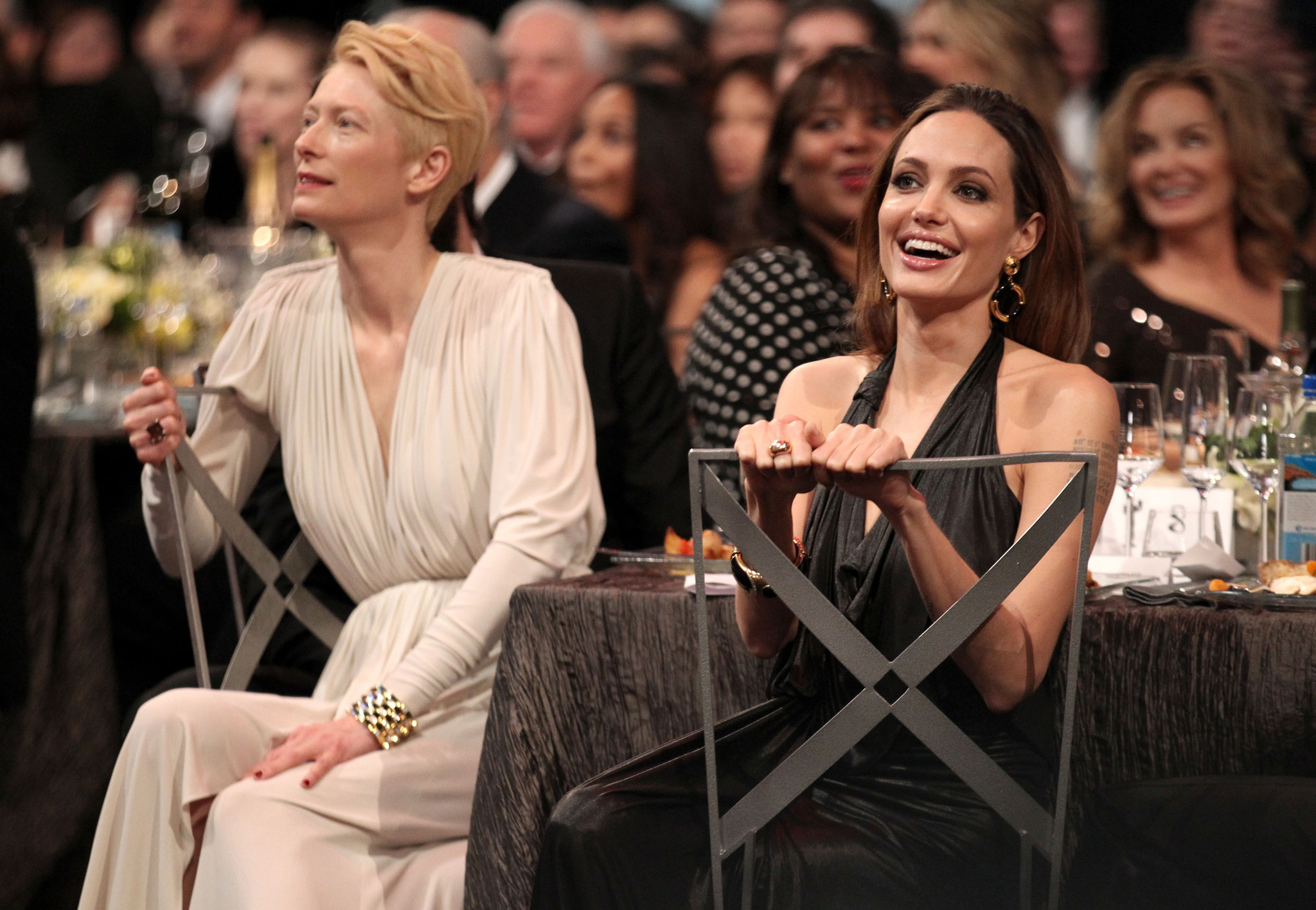 Angelina Jolie and Tilda Swinton