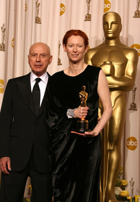 Alan Arkin and Tilda Swinton at event of The 80th Annual Academy Awards (2008)