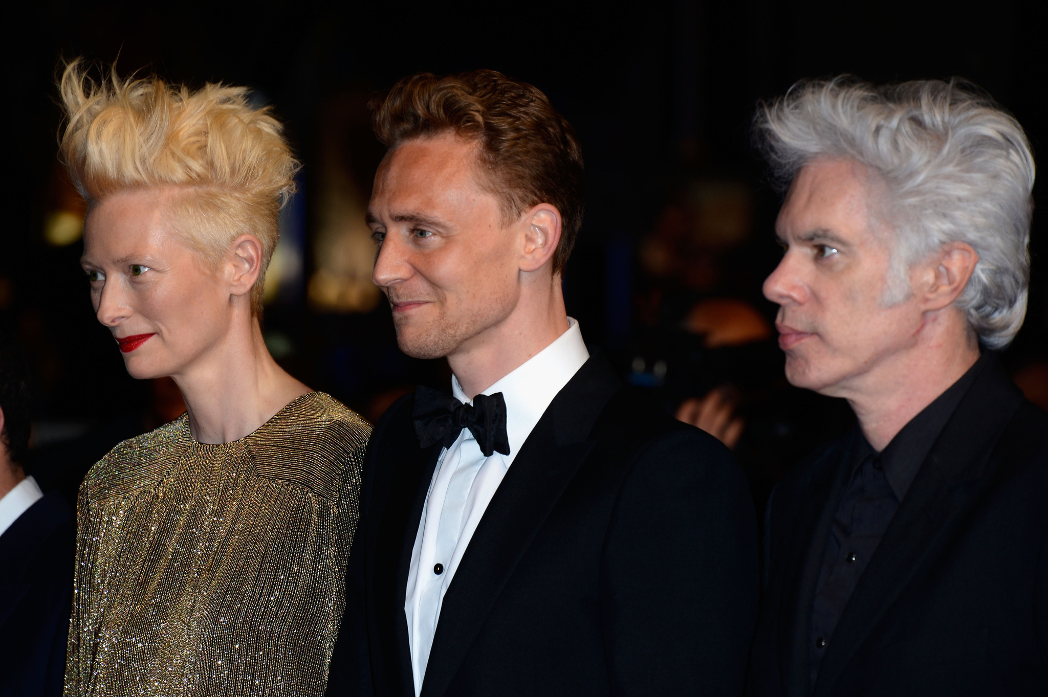 Jim Jarmusch, Tilda Swinton and Tom Hiddleston at event of Isgyvena tik mylintys (2013)