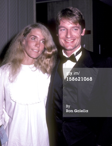 Tracy Brooks Swope and Perry King at Emmy Awards