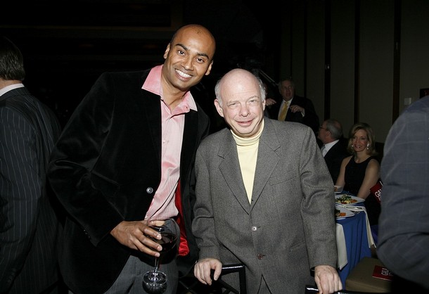 NEW YORK - NOVEMBER 10: (L-R) Actors Sean T. Krishnan and Wallace Shawn attend the New Group's 2008 Gala for Ethan Hawke at Pier 60, Chelsea Piers on November 10, 2008 in New York City.