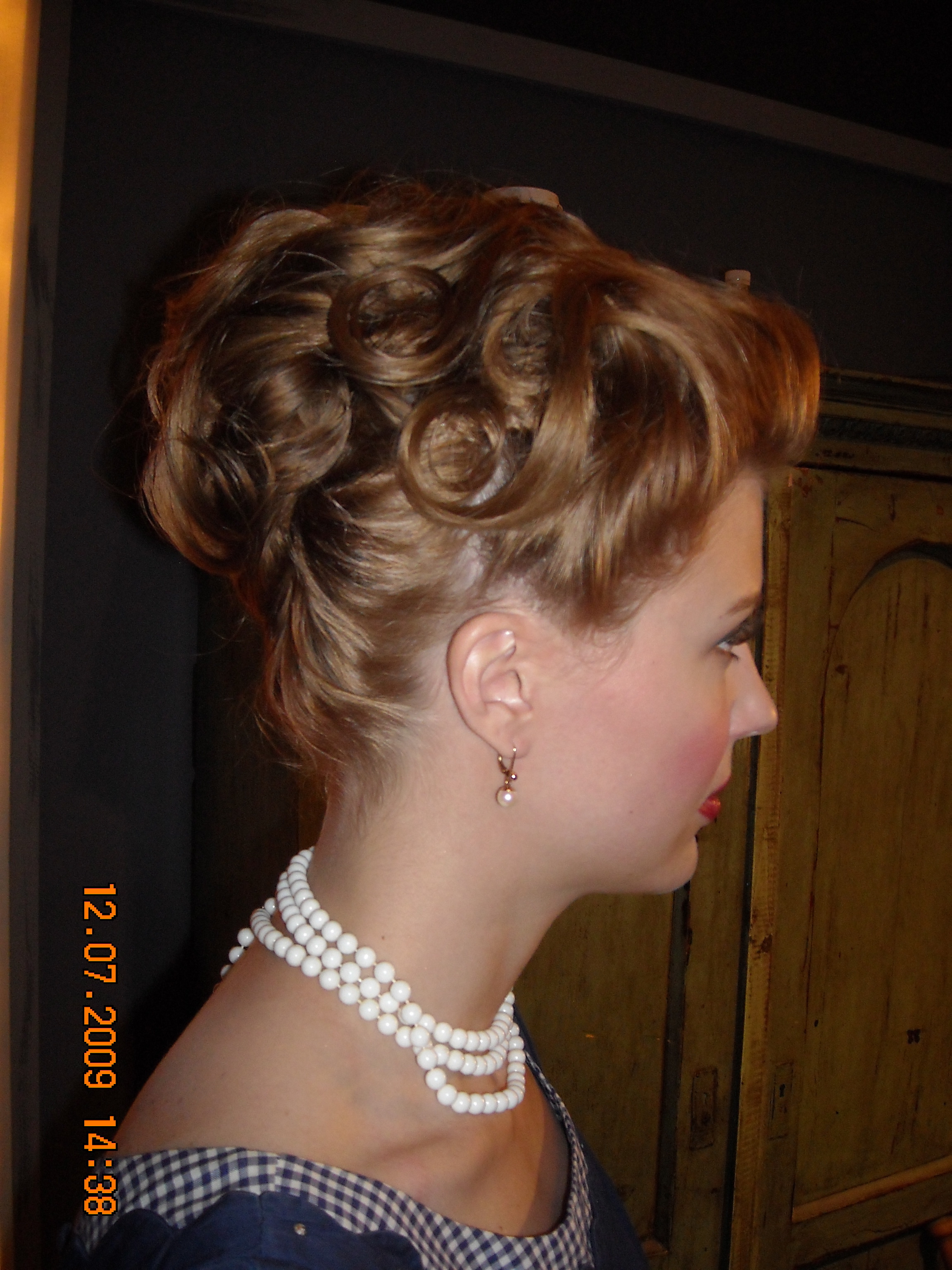 side view of an up do