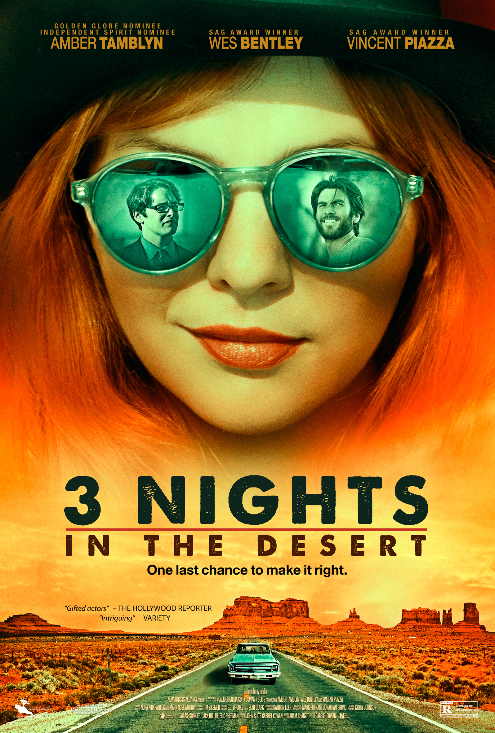 Wes Bentley, Amber Tamblyn and Vincent Piazza in 3 Nights in the Desert (2014)