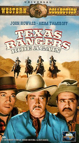 Anthony Quinn, John Howard and Akim Tamiroff in The Texas Rangers Ride Again (1940)