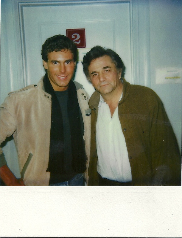 backstage with Peter Falk after one of his performances in David Mamet's 'Glengarry Glen Ross'