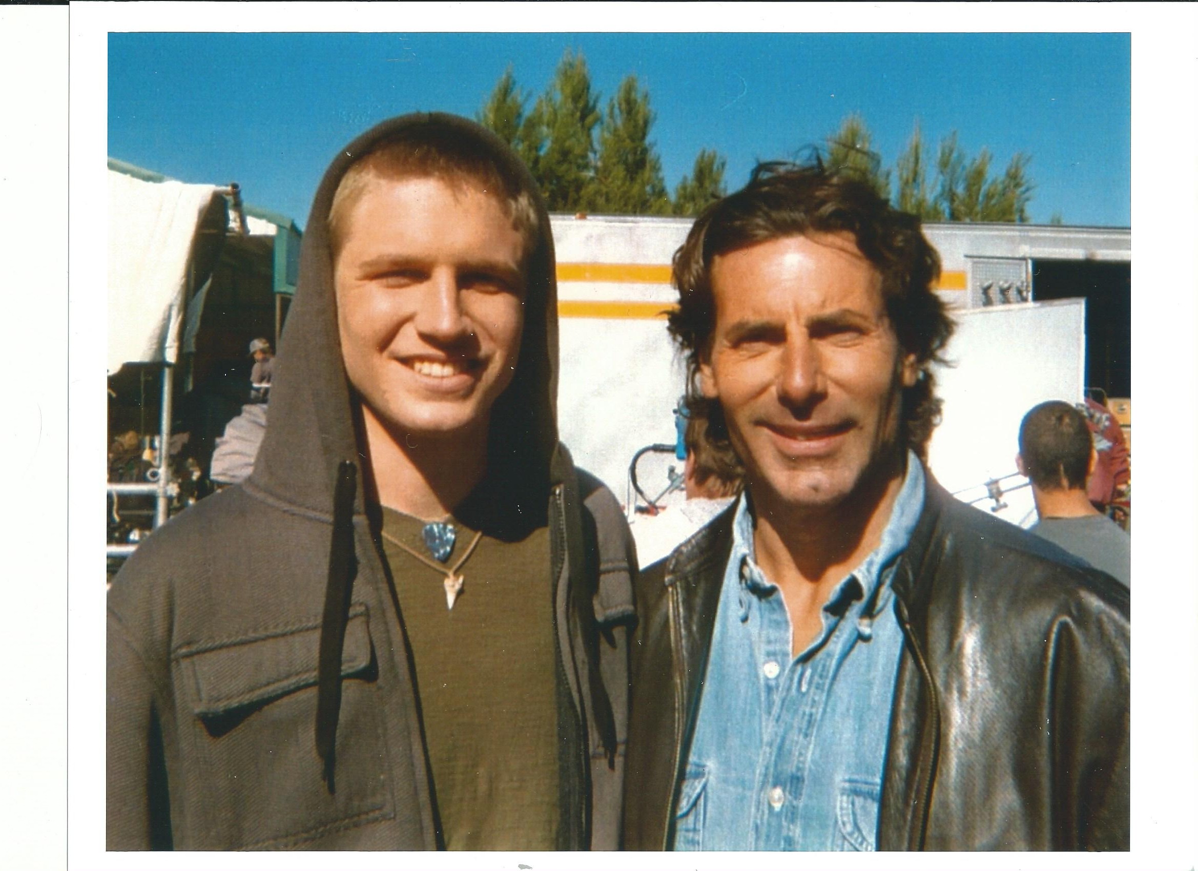 Pat and Stunt Driver on the SET waiting to shoot Dodge Viper Commercial