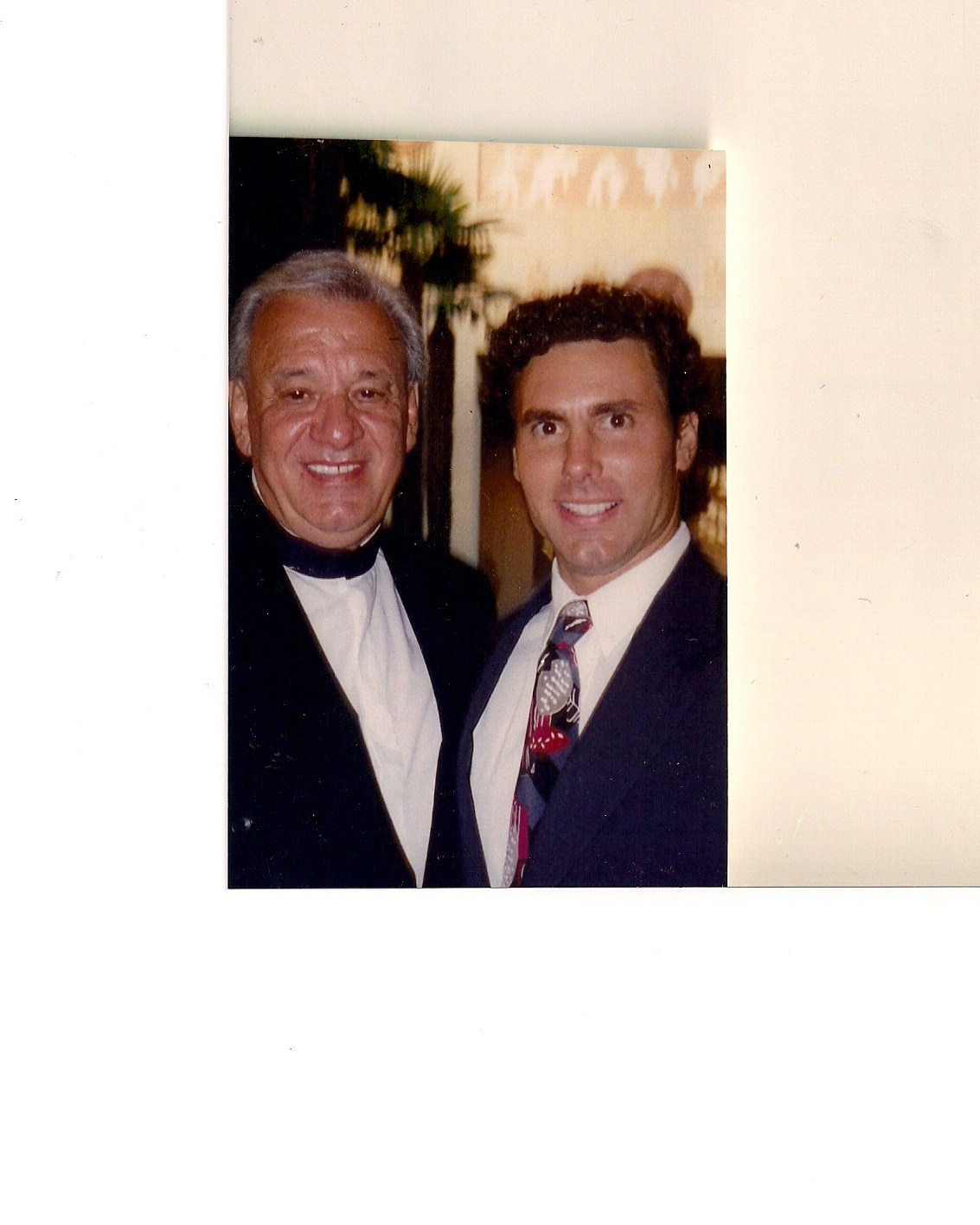 Pat with his Father, Paul Tanzillo at the LA Weekly Theater Award Show at the Alex Theatre in Glendale, 1996.