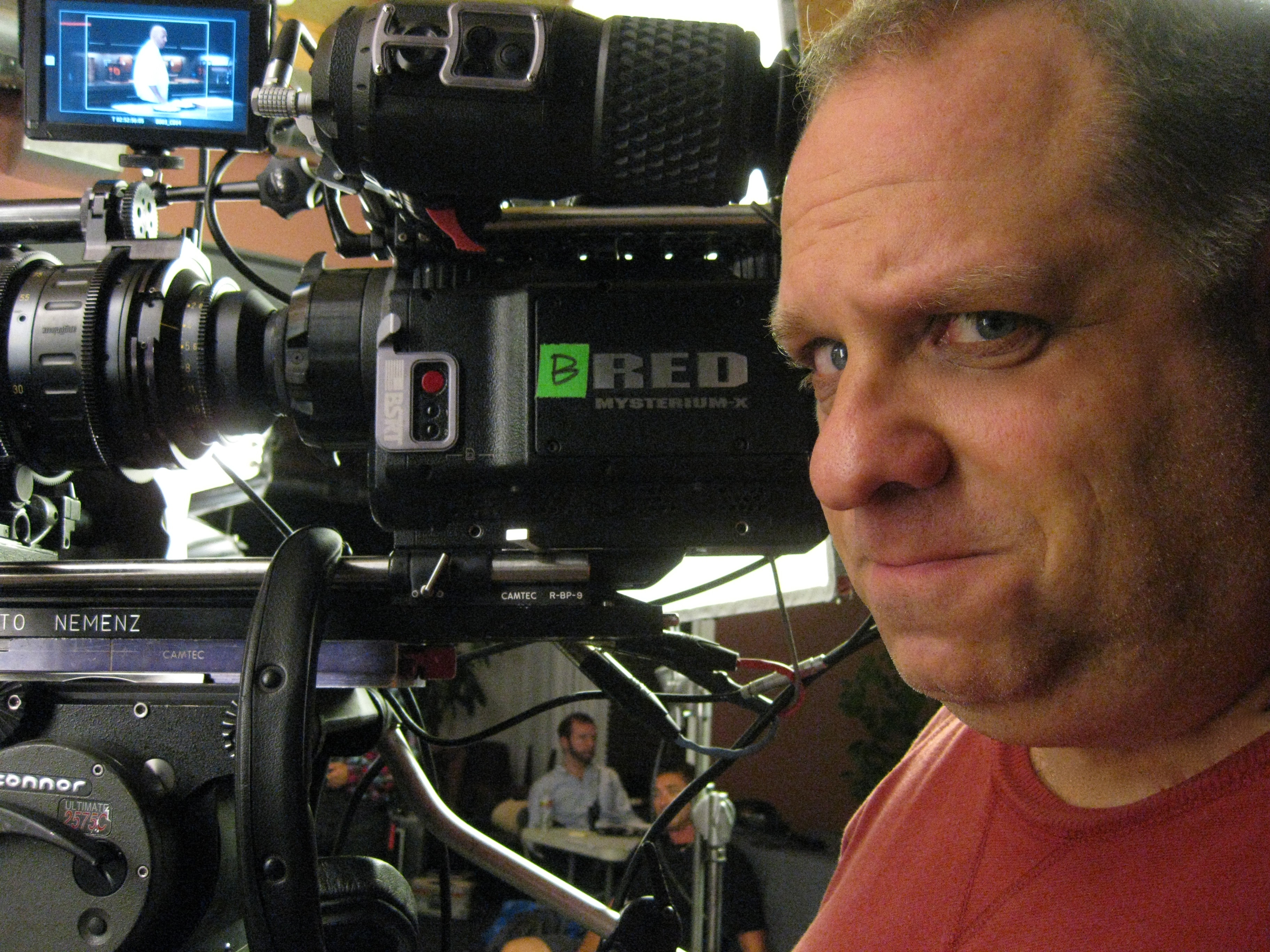 Paul Tarantino on set directing Top Chef web series starring Hosea Rosenberg for BRAVO.