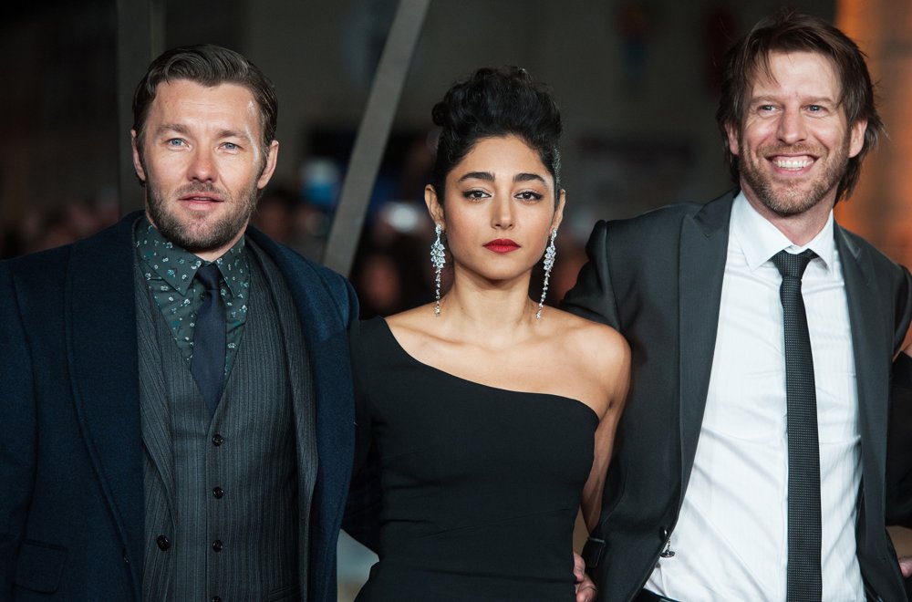 Joel Edgerton, Golshifte Farahani and Andrew Tarbet at the world premiere of Exodus: Gods and Kings in London