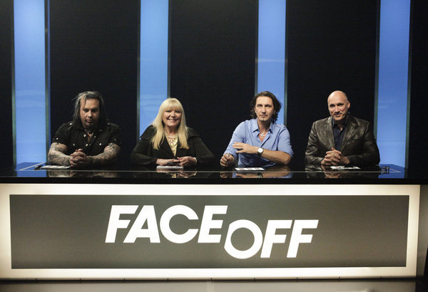 Still of Glenn Hetrick, Ve Neill, Patrick Tatopoulos and Neville Page in Face Off: A Force to Be Reckoned With (2012)