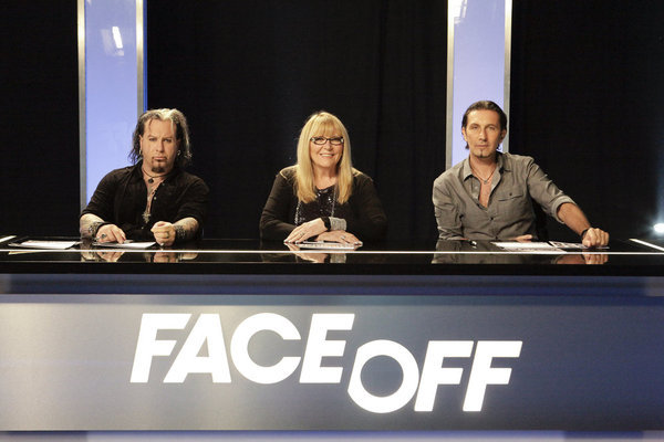 Still of Glenn Hetrick, Ve Neill and Patrick Tatopoulos in Face Off (2011)