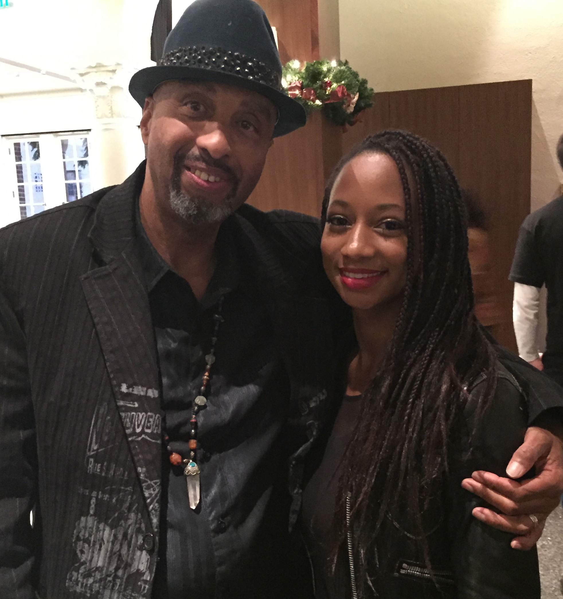American Actor# B.T. Taylor and #Monique Coleman Relaxing at after party after their closing performance of Triumphant, voice's of the unheard.