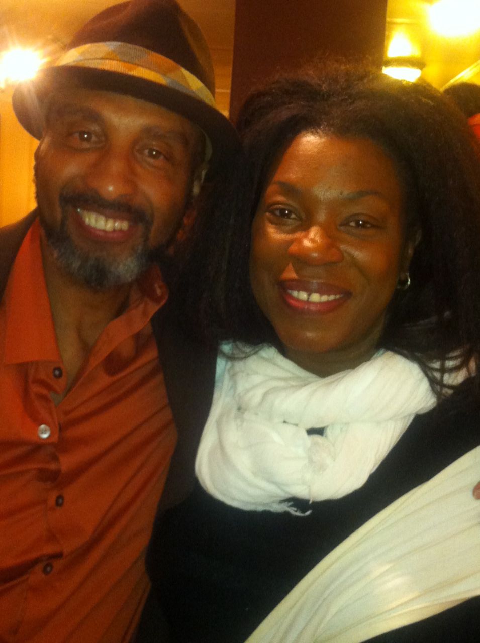 #American Actor B.T. Taylor with friend Actor #Lorraine Toussaint @ American Director/ producers #Bill Dukes play reading.