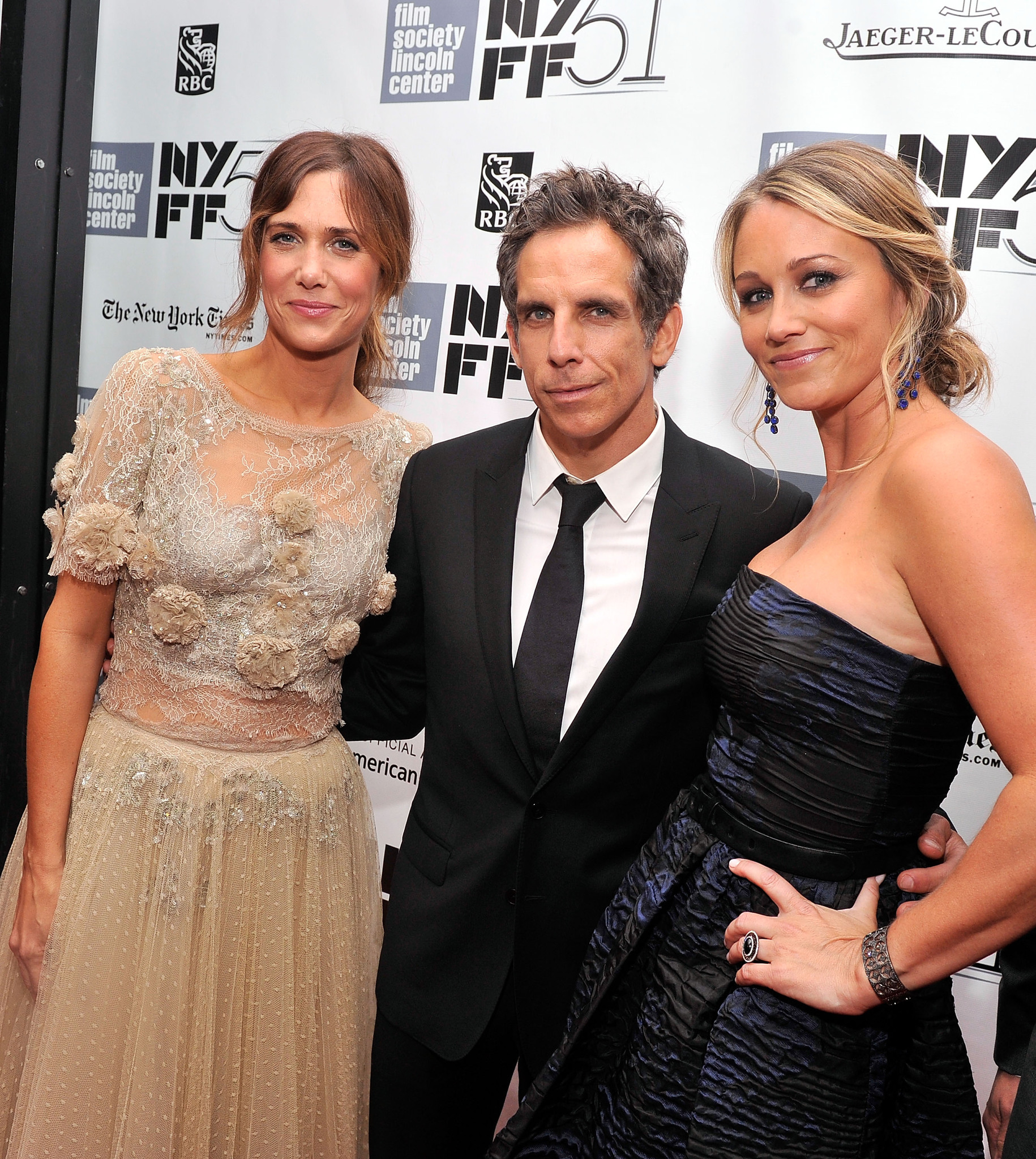 Ben Stiller, Christine Taylor and Kristen Wiig at event of Volterio Micio slaptas gyvenimas (2013)