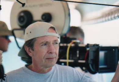Director Lewis Teague on the set of 