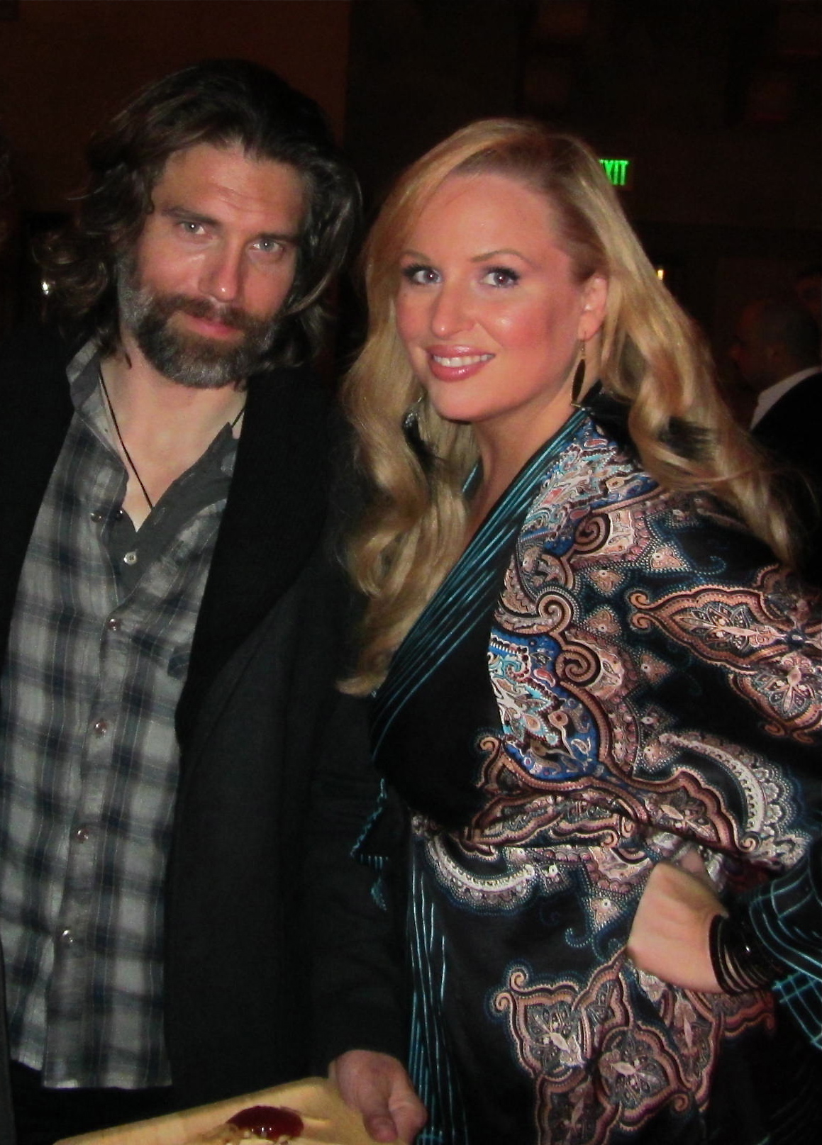 April Telek with Anson Mount at Hell On Wheels premiere 2011
