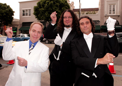 Penn Jillette, Paul Provenza and Teller at event of The Aristocrats (2005)