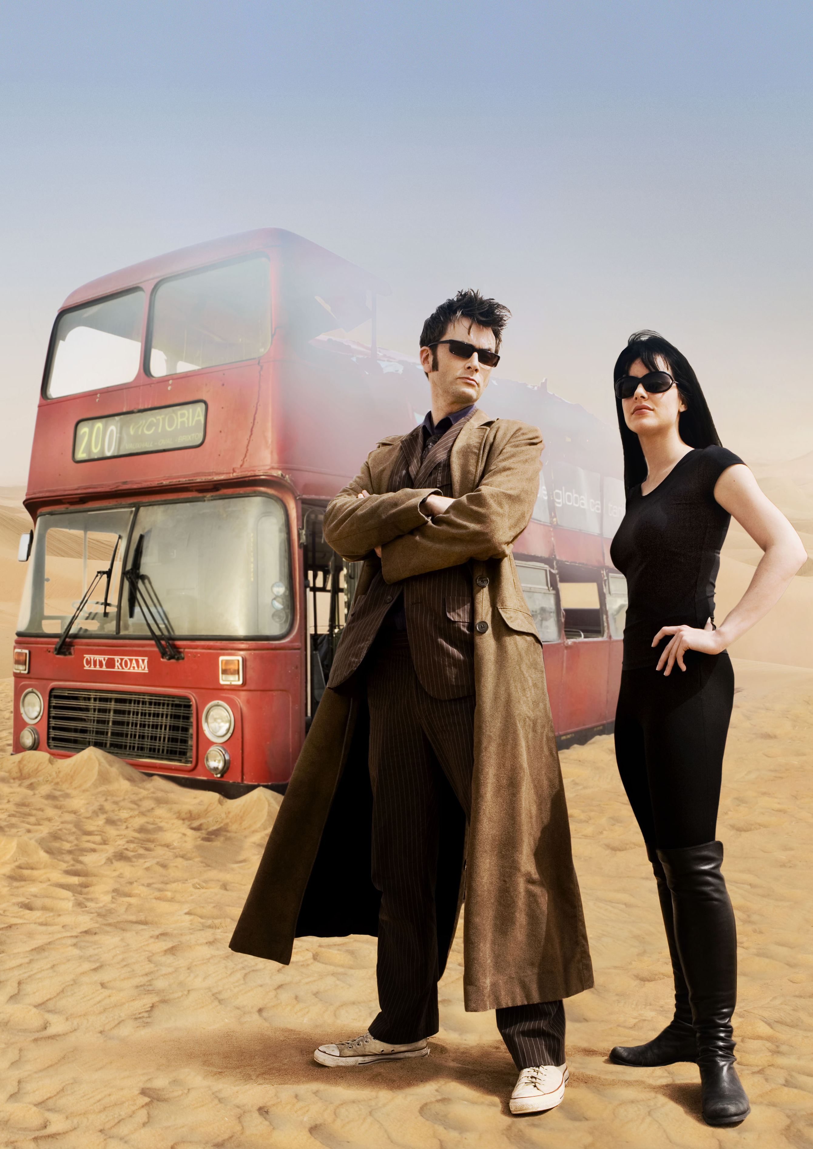 Michelle Ryan and David Tennant in Doctor Who (2005)