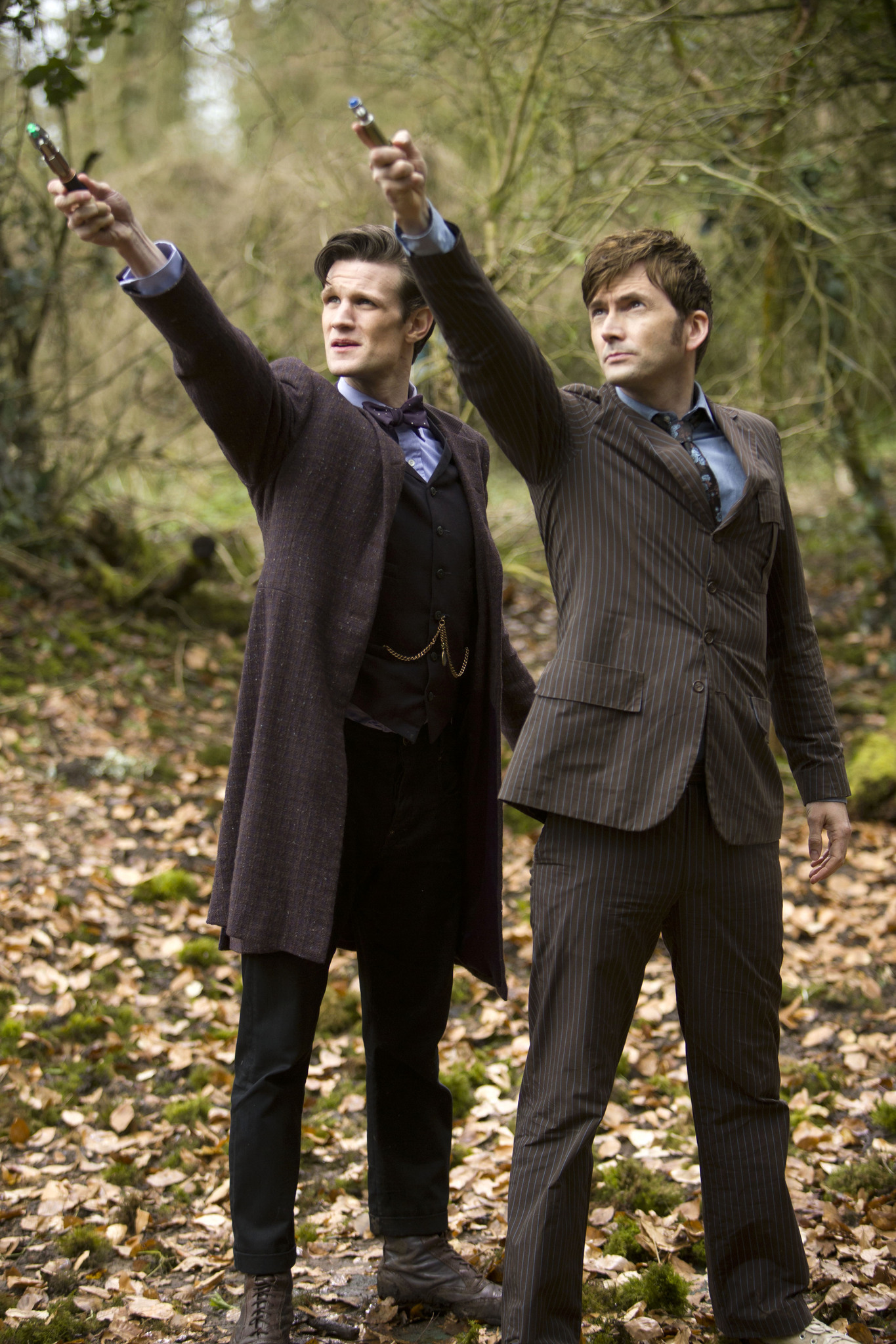 Still of David Tennant and Matt Smith in Doctor Who: The Day of the Doctor (2013)