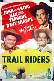 John 'Dusty' King, David Sharpe and Max Terhune in Trail Riders (1942)