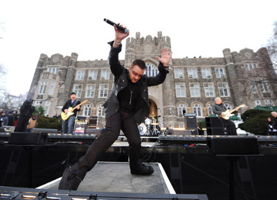 Bono, Larry Mullen Jr. and The Edge