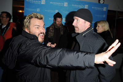 Jack Black and The Edge at event of Be Kind Rewind (2008)