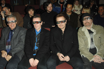 Bono, Adam Clayton, Larry Mullen Jr. and The Edge at event of U2 3D (2007)