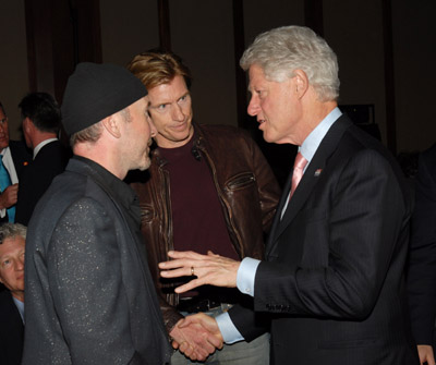 Bill Clinton, Denis Leary and The Edge