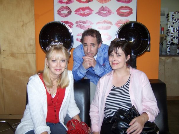 Shelley Long, Harry Shearer, and Deborah Theaker on the set of A Couple of White Chicks at the Hairdresser