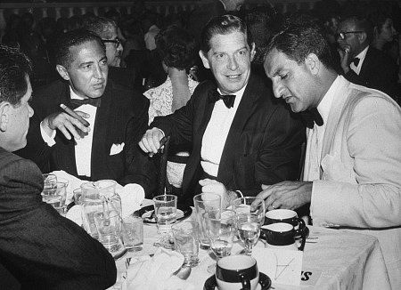 Ciro's Nightclub, c. 1956. Sheldon Leonard, Milton Berle & Danny Thomas.